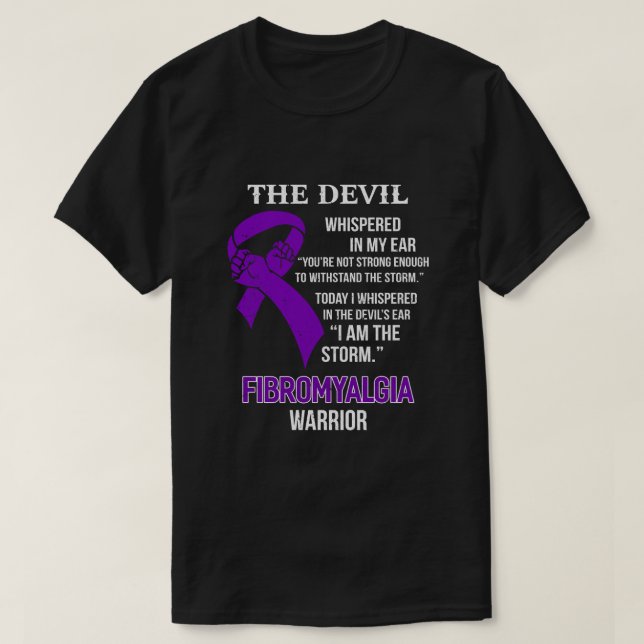Ich bin der Sturm Support Fibromyalgie Bewusstsein T-Shirt (Design vorne)