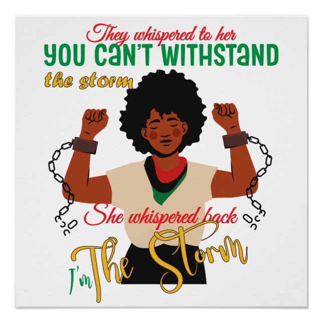 Ich bin der Sturm-T - Shirt | Black Girl Magic Poster (Vorderseite)