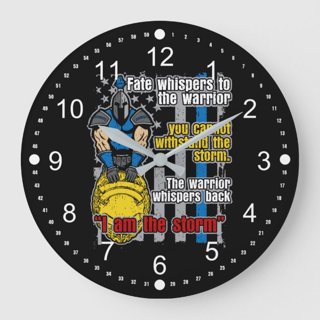 Ich bin der Sturmpolizist Große Wanduhr (Vorderseite)