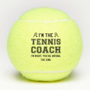 Ich bin der Tennistrainer Tennisbälle