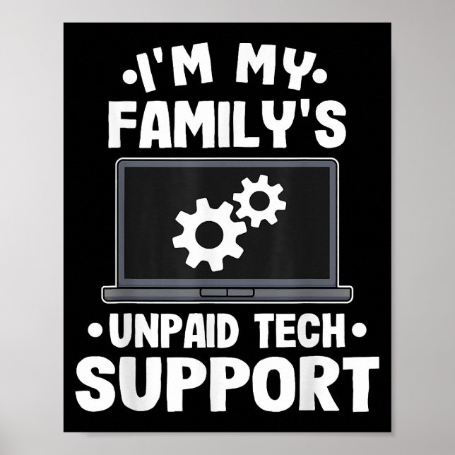 Ich bin der unbezahlte Computer des technischen Su Poster (Vorne)