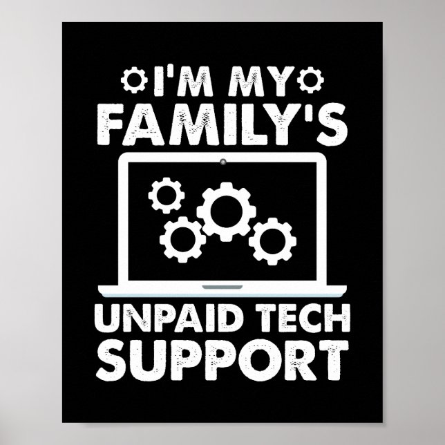 Ich bin der unbezahlte Funny der technischen Unter Poster (Vorne)