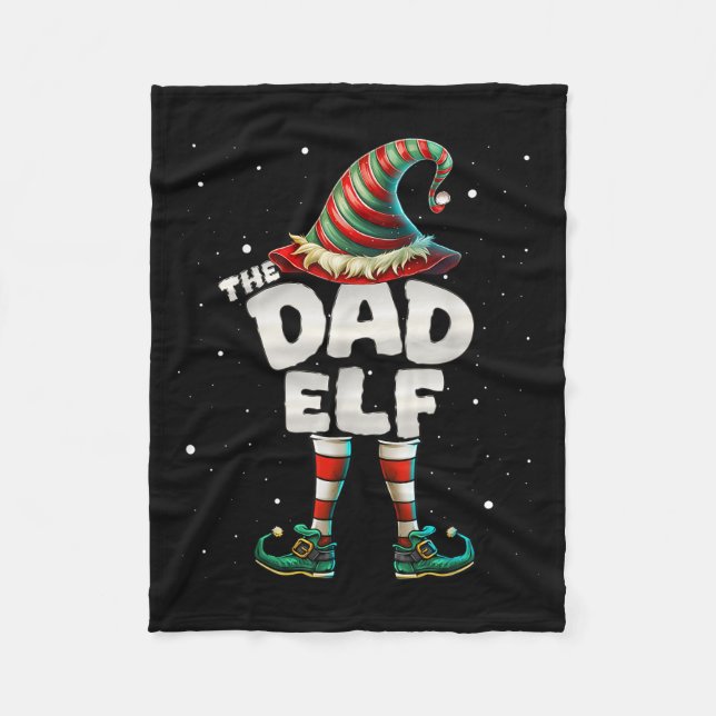 Ich bin der Vater Elf Familie Matching Group Weihn Fleecedecke (Vorderseite)