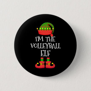Ich bin der Volleyball Elf Weihnachtself Elf Squad Button
