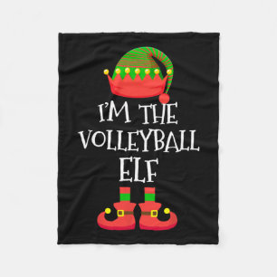 Ich bin der Volleyball Elf Weihnachtself Elf Squad Fleecedecke
