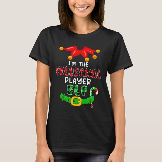 Ich bin der Volleyball Spieler Elf Xmas Kostüme El T-Shirt (Vorderseite)