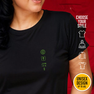 Ich bin der Weg Johannes 14:6 Christliche Symbole  Große Größe T-Shirt