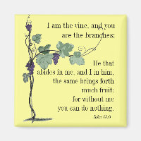 Ich bin der Wein John 15:5 Bible Verse MAGNET