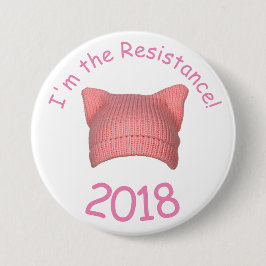 "Ich bin der Widerstand" Pussy-Hut-Knopf Button