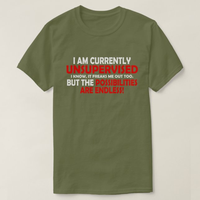ICH BIN DERZEIT NICHT ÜBERWACHT. DIE MÖGLICHKEITEN T-Shirt (Design vorne)