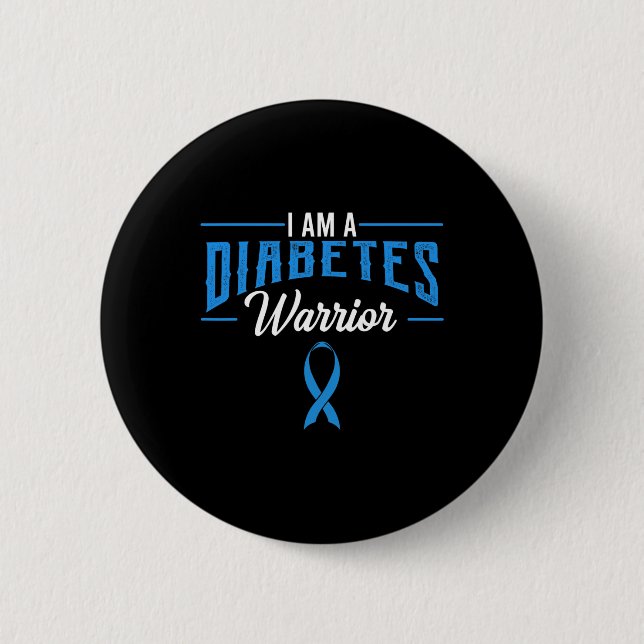 Ich bin Diabetiker des Diabetes-Kriegers Button (Vorderseite)