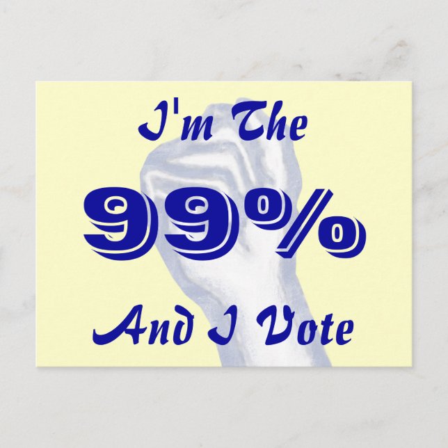 Ich bin die 99% postkarte (Vorderseite)