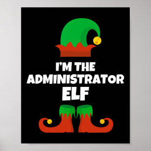 Ich bin die Administrator-Elfen-Familien-Pyjama-We Poster