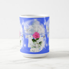 Ich bin die Auferstehung Blue Coffee Tasse
