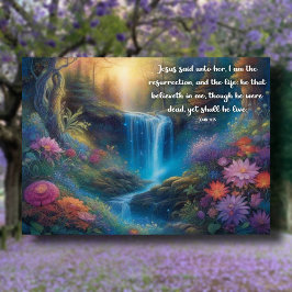 Ich bin die Auferstehung und der Lebenswald Ostern Feiertagskarte