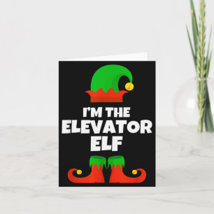 Ich bin die Aufzug-Elf-Familien-Pyjama-Weihnachten Karte