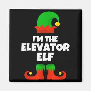 Ich bin die Aufzug-Elfe Familien-Pyjama-Weihnachte Magnet