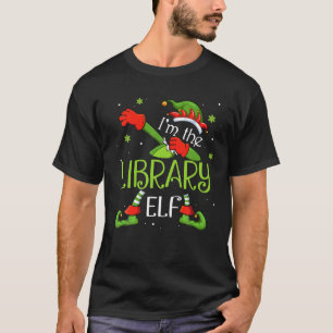 Ich bin die Bibliothek Elf Dabbing Weihnachtsmann  T-Shirt