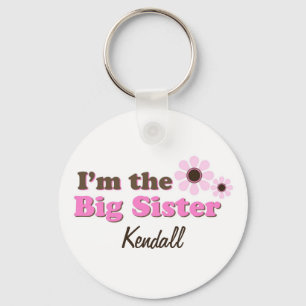 Ich bin die Big Sister Mod Blume Personalisiert Schlüsselanhänger