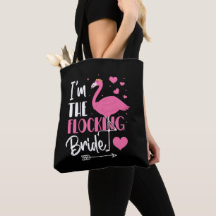 Ich bin die Braut mit dem flockenden Flamingo-Jung Tasche