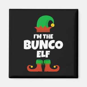 Ich bin die Bunco Elf Familie Pajama Weihnachts-Fu Magnet