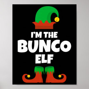 Ich bin die Bunco Elf Familie Pajama Weihnachts-Fu Poster
