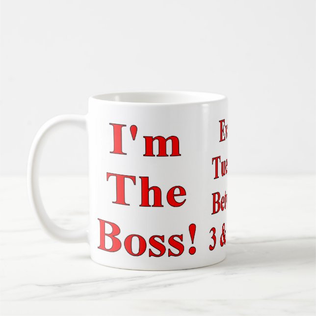 Ich bin die Chef-Kaffee-Tasse Kaffeetasse (Links)