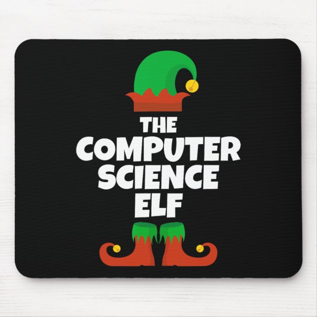 Ich bin die Computer Science Elf Familie Pajama Ch Mousepad (Vorne)
