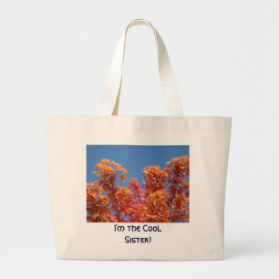 Ich bin die coole Schwester! Tragetasche Herbstbau