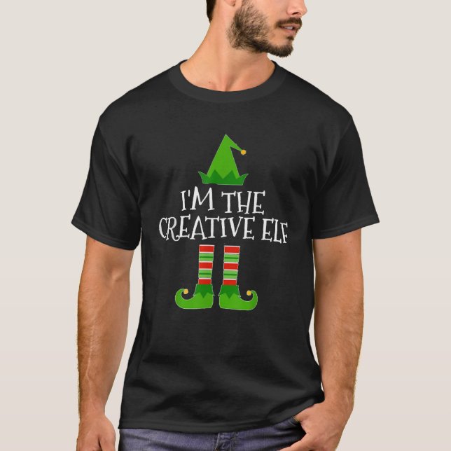 Ich bin die Creative Elf Matching Family Group Chr T-Shirt (Vorderseite)
