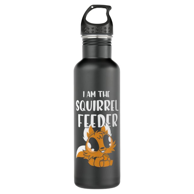 Ich bin die Eichhörnchenzuführung Edelstahlflasche (Vorderseite)
