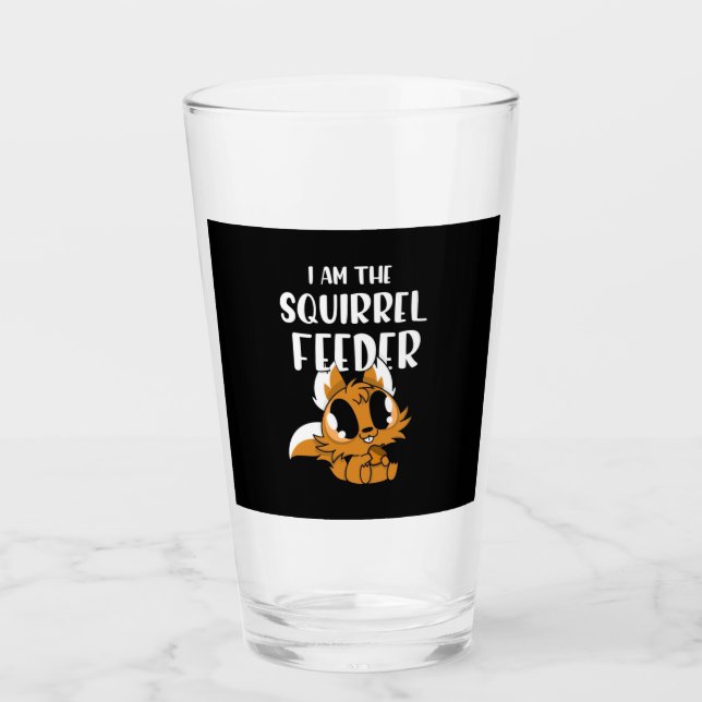 Ich bin die Eichhörnchenzuführung Glas (Vorderseite)