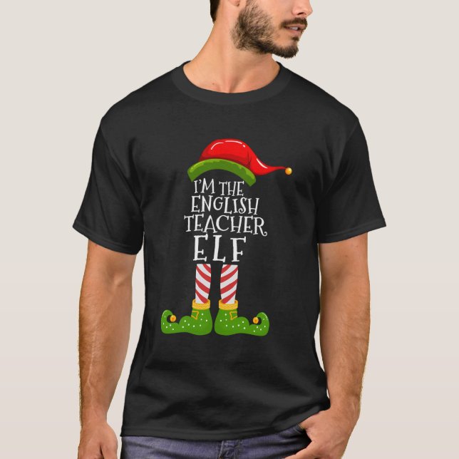 Ich bin die Englischlehrerin Elf Matching Family X T-Shirt (Vorderseite)