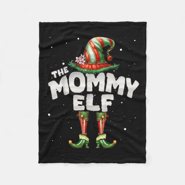 Ich bin die Familie Elf Matching Group Weihnachten Fleecedecke (Vorderseite)