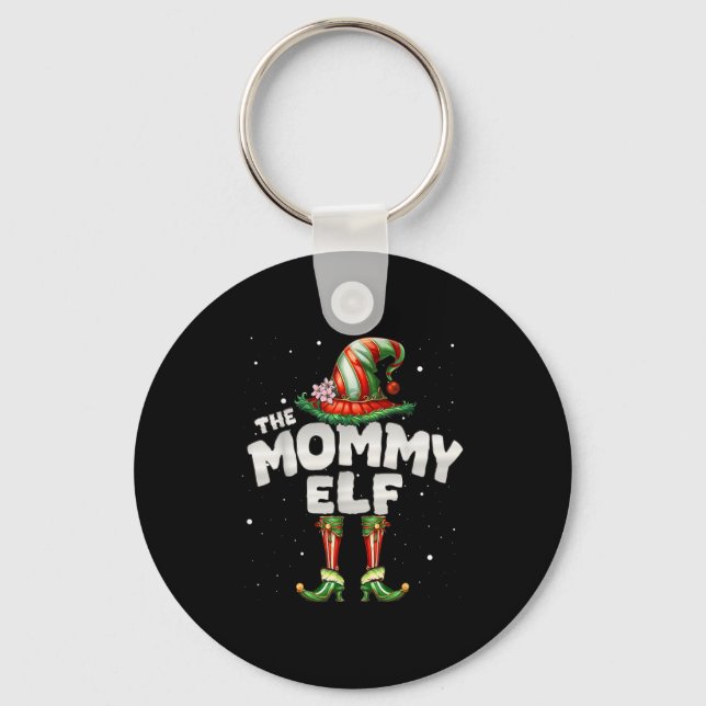 Ich bin die Familie Elf Matching Group Weihnachten Schlüsselanhänger (Vorderseite)