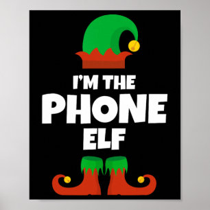 Ich bin die Familie Phones Elf Pajama Weihnachtslu Poster