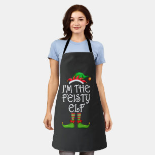 Ich bin die Feisty Elf Matching Family Group Weihn Schürze