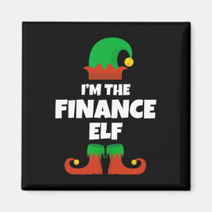 Ich bin die Finanz-Elfen-Familien-Pyjama-Weihnacht Magnet