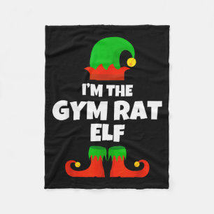Ich bin die Fitness-Ratte-Elf-Familie-Pyjama-Weihn Fleecedecke