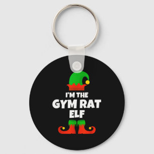 Ich bin die Fitnessstudio-Ratte-Elfen-Familie-Pyja Schlüsselanhänger