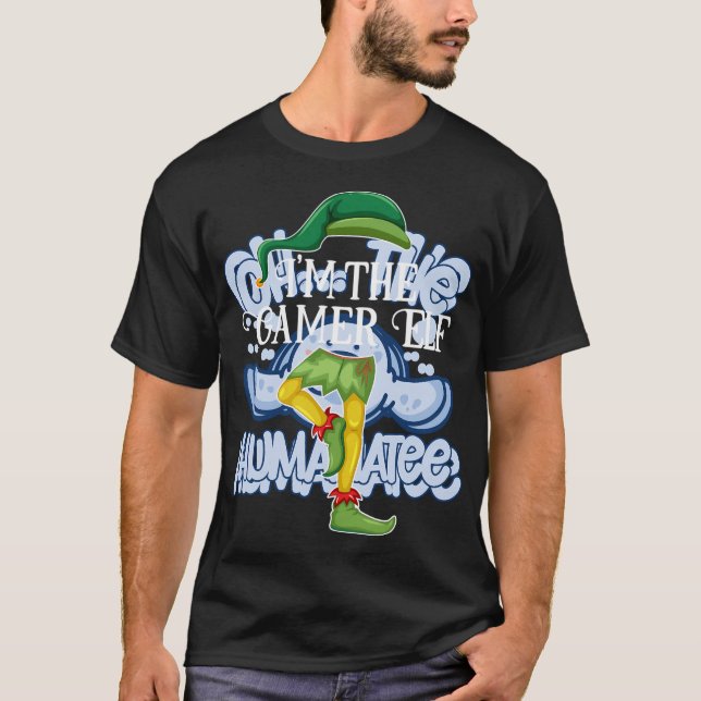 Ich bin die Gamer Elf Weihnachtsmatching Family Gr T-Shirt (Vorderseite)