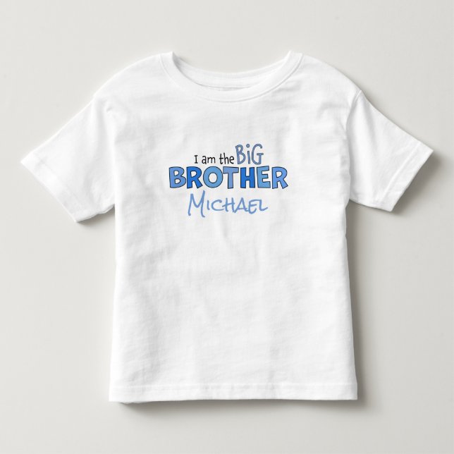 Ich bin die große Bruder Whimsical Niedlich Modern Kleinkind T-shirt (Vorderseite)