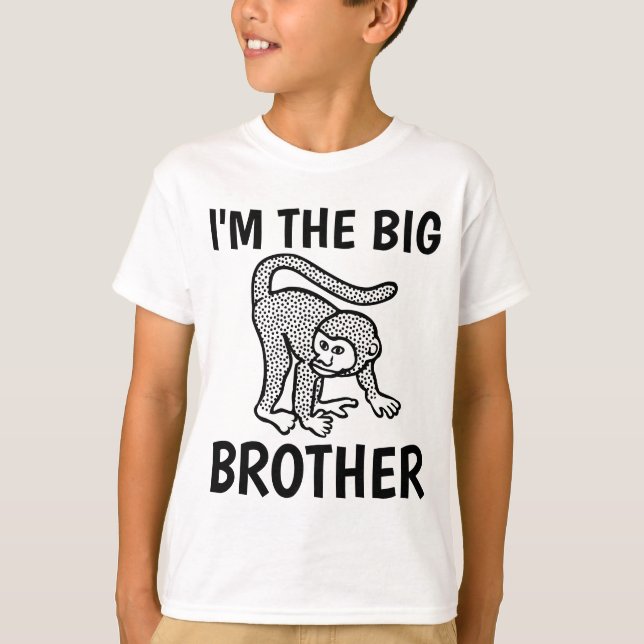 ICH BIN DIE GROSSEN BRUDER-MONKEY-T - Shirt (Vorderseite)