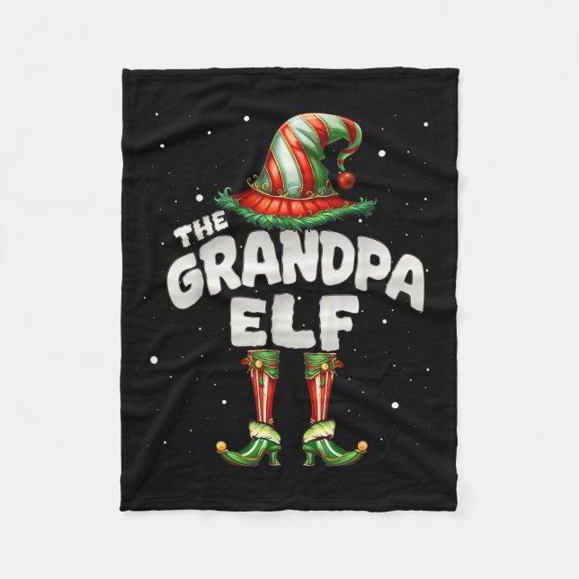 Ich bin die Großvater Elf Familie Matching Group C Fleecedecke (Vorderseite)