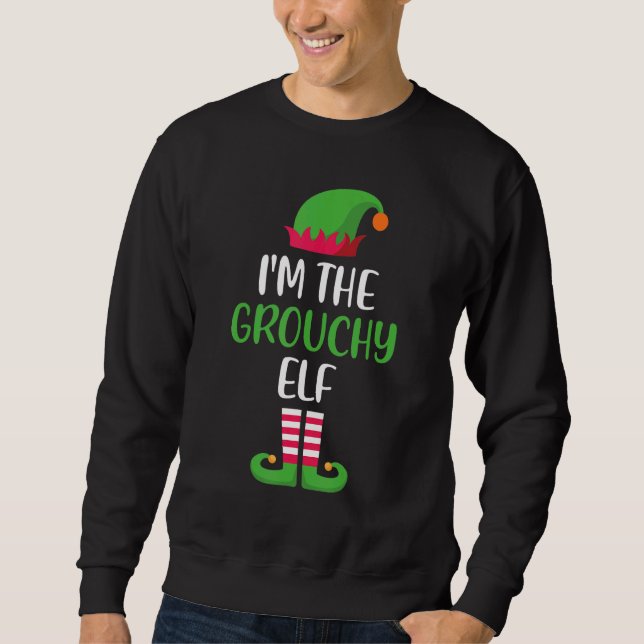 Ich bin die Grouchy-Elf-Weihnachtsfamilie, die zur Sweatshirt (Vorderseite)