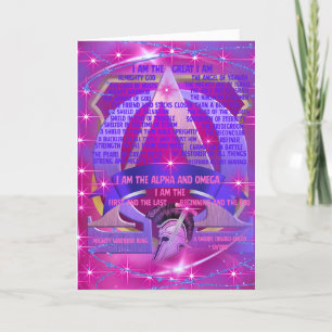 Ich BIN die Grußkarte Alpha und Omega Karte