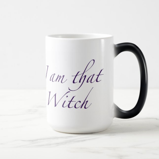 "Ich bin die Hexe" (verlassen Hand) Morphing-Tasse Verwandlungstasse (Rechts)