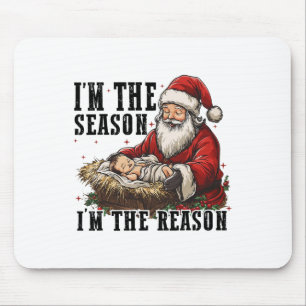 Ich bin die Jahreszeit Weihnachten im Grund Jesus  Mousepad