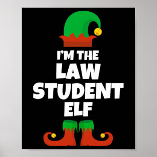 Ich bin die Jurastudent-Elf-Familie-Pyjama-Weihnac Poster