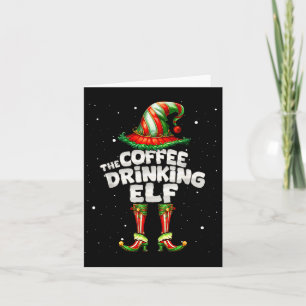 Ich bin die Kaffee trinkende Elf-Familie passende Karte